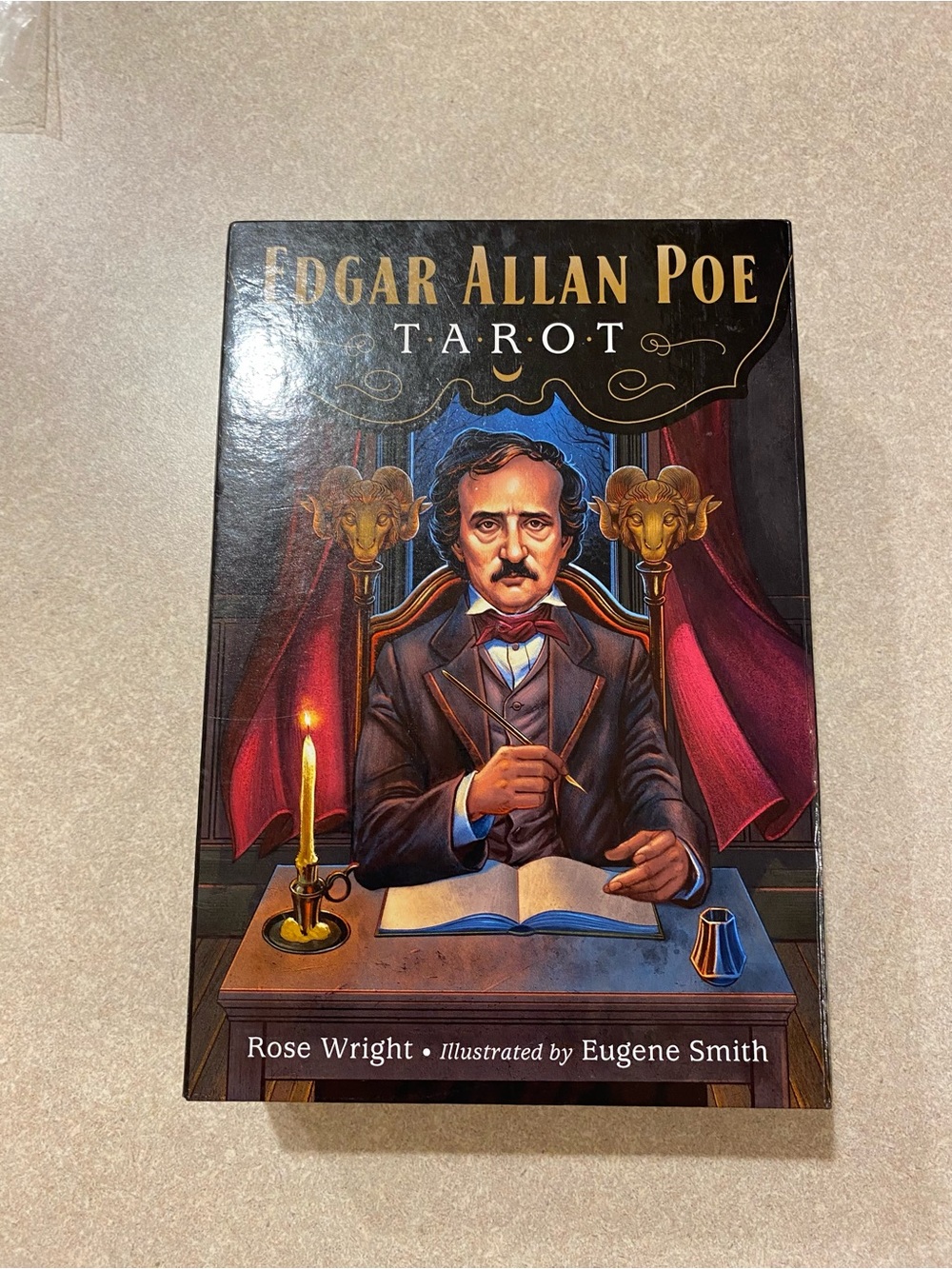 Authentic Edgar Allan Poe Tarot Deck & Book Kit Rose Wright [Allen